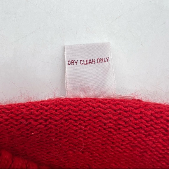 VTG Shapely Knits Sweater Beaded 3/4 Sleeve Pullover Silk Nylon Angora Red Med - Picture 4 of 7